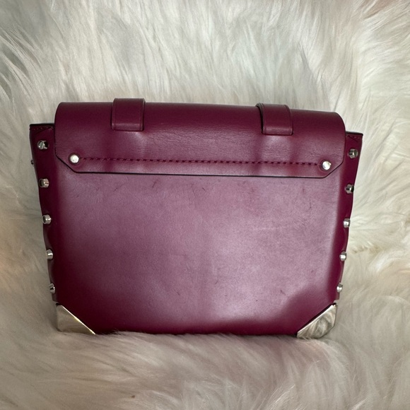 Michael Kors EUC Manhattan Garnet Leather Satchel Comfort Crossbody Strap - Picture 7 of 15